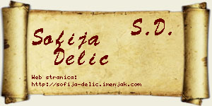 Sofija Delić vizit kartica